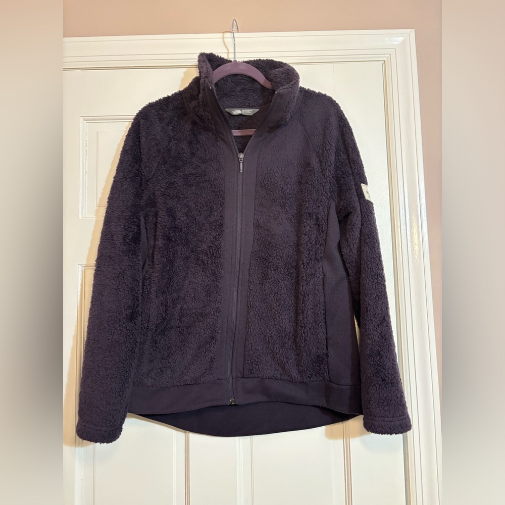The North Face Purple Fleece Jacket zip womens